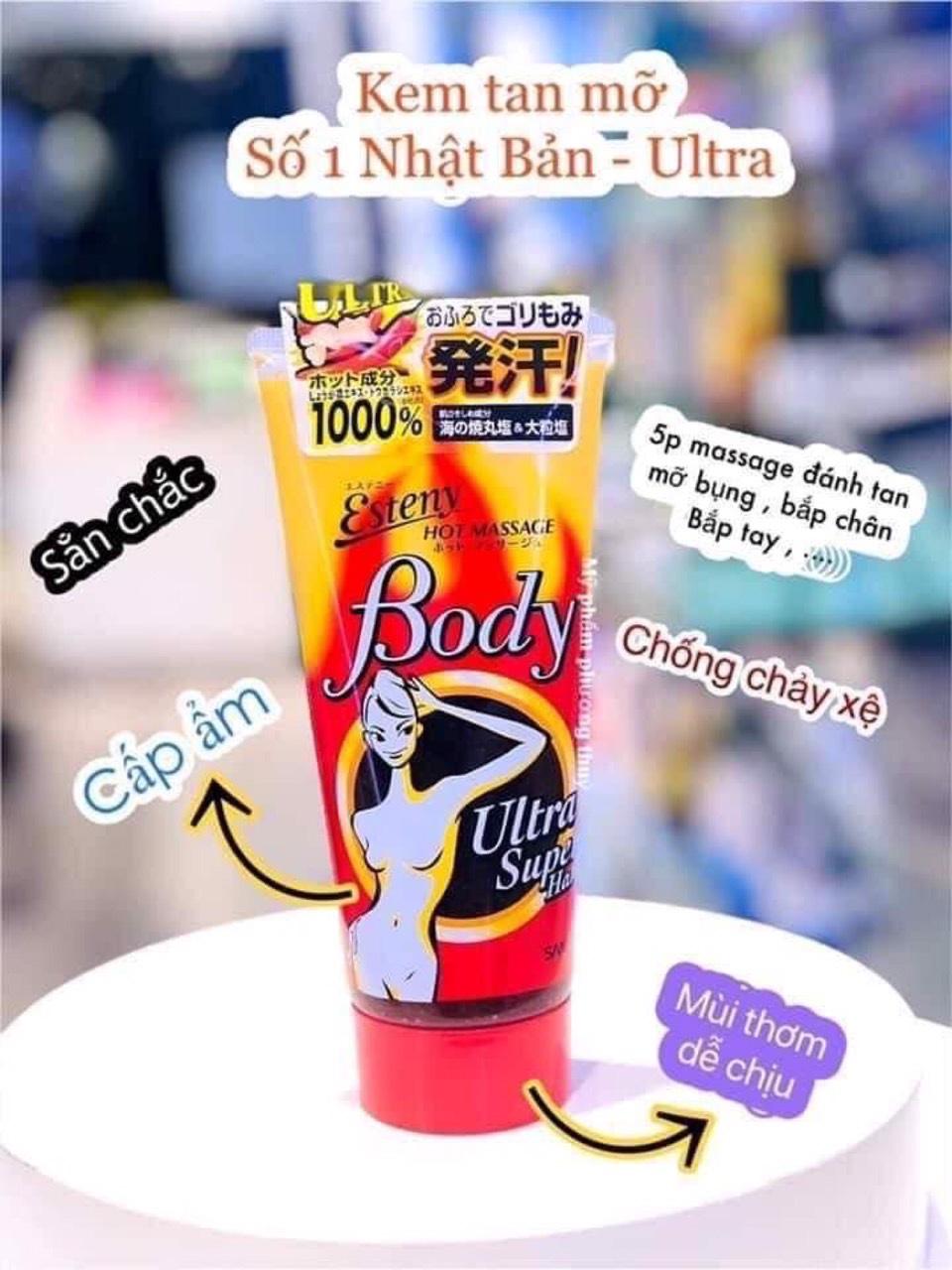 Kem bôi tan mỡ bụng Esteny Hot Body Massage Gel