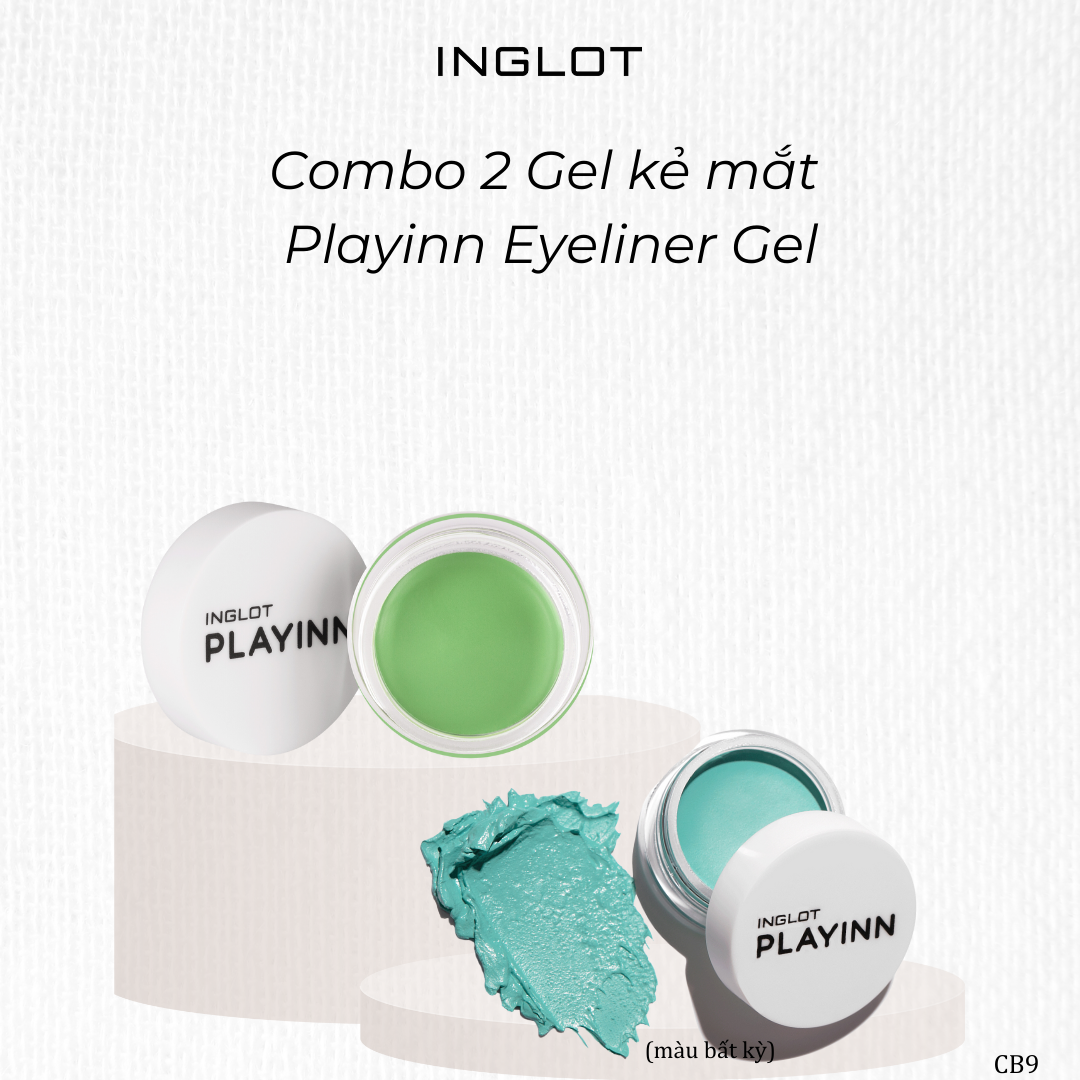 Bộ 2 gel kẻ mắt lâu trôi, lên màu chuẩn playinn eyeliner gel inglot
