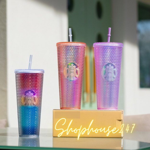 (LY SIÊU ĐẸP) LY STARBUCK. SIÊU ĐẸP TẶNG KÈM ỐNG HÚT - CỐC UỐNG NƯỚC 710ML CÓ ỐNG HÚT THIẾT KẾ KIỂU 