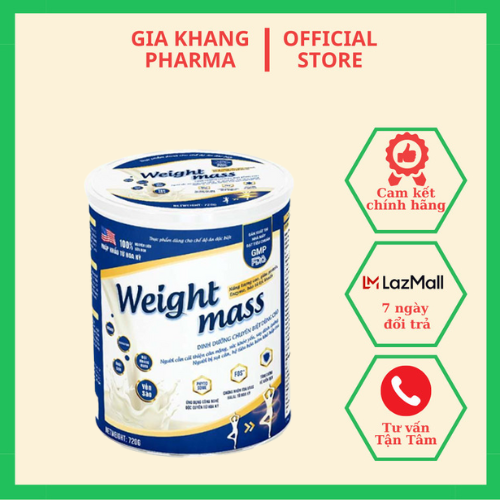 Chính Hãng - Hoàn Tiền 10% Weight Mass 720gr Sữa Bột Hỗ Trợ Tăng Cân Cho