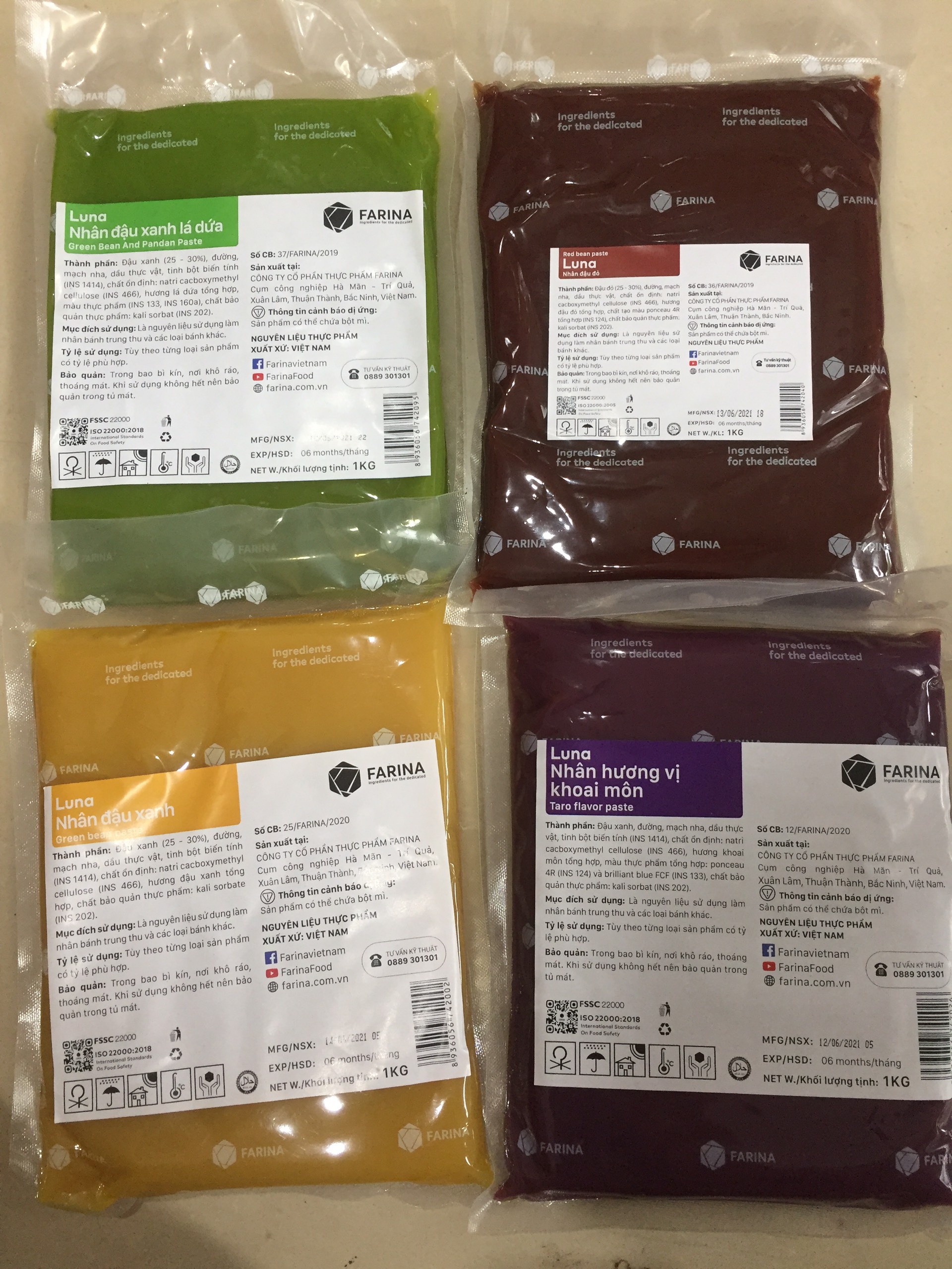 Nhân Bánh Trung Thu Farina Luna 1kg