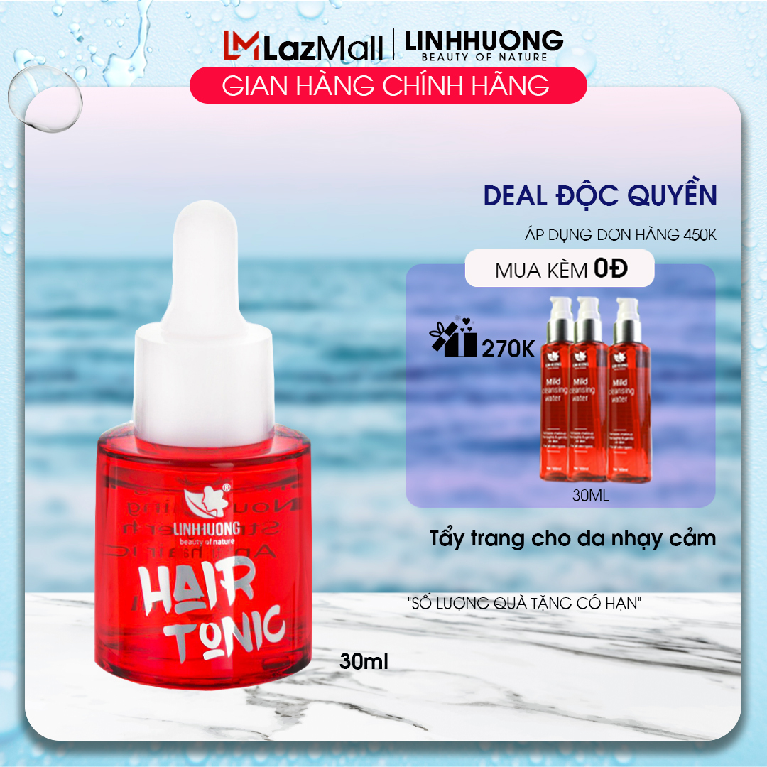 Linh Hương Hair Tonic Serum mọc tóc ngăn rụng tóc làm dày tóc mỏng cấp ẩm dưỡng dài mi cải thiện hói đầu chăm sóc tóc chuyên sâu 20ml