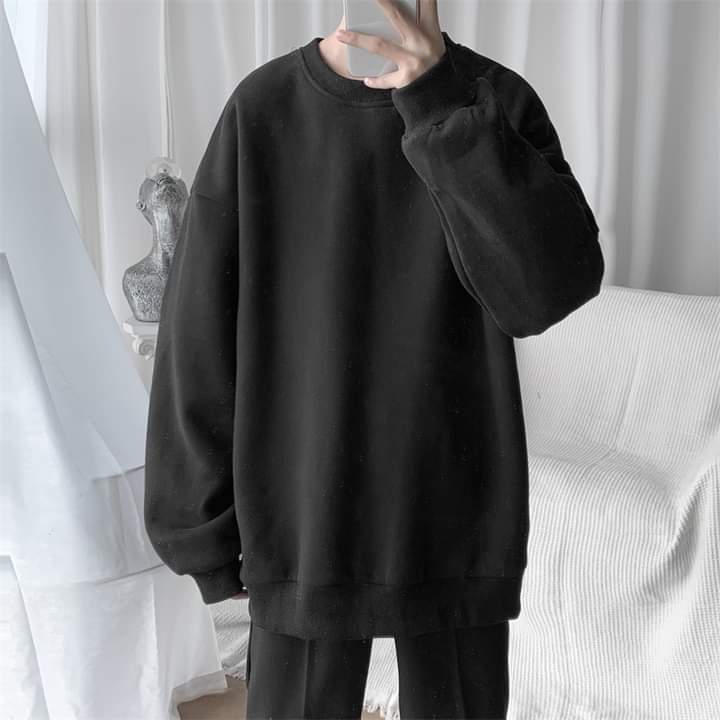 ÁO SWEATER NỈ BASIC( 3 MÀU) DÀNH CHO CẢ NAM VÀ NỮ DỄ PHỐI ĐỒ LÀ ITERM KO THỂ THIẾU TRONG TỦ ĐỒ