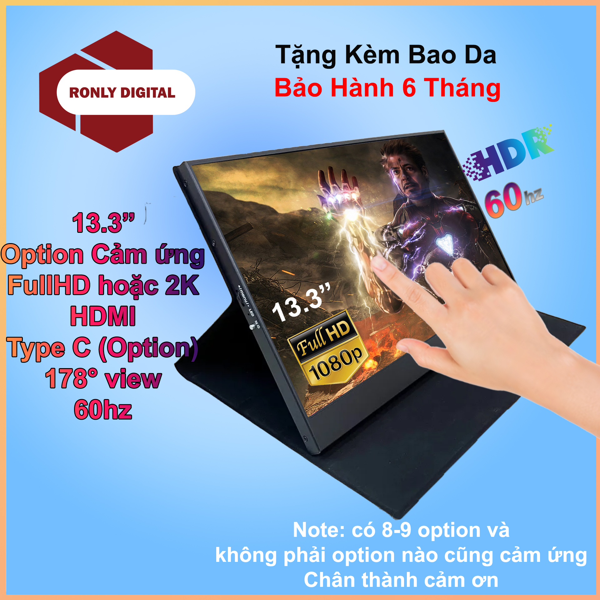 Màn hình di động 13.3 inch Fullhd 2K kết nối HDMI Type C HDR mới 100 man hinh di dong 13 inch màn hình mở rộng 13.3 inch màn hình di động 133 inch màn hình di động 13.3inch 2k man hinh mo rong