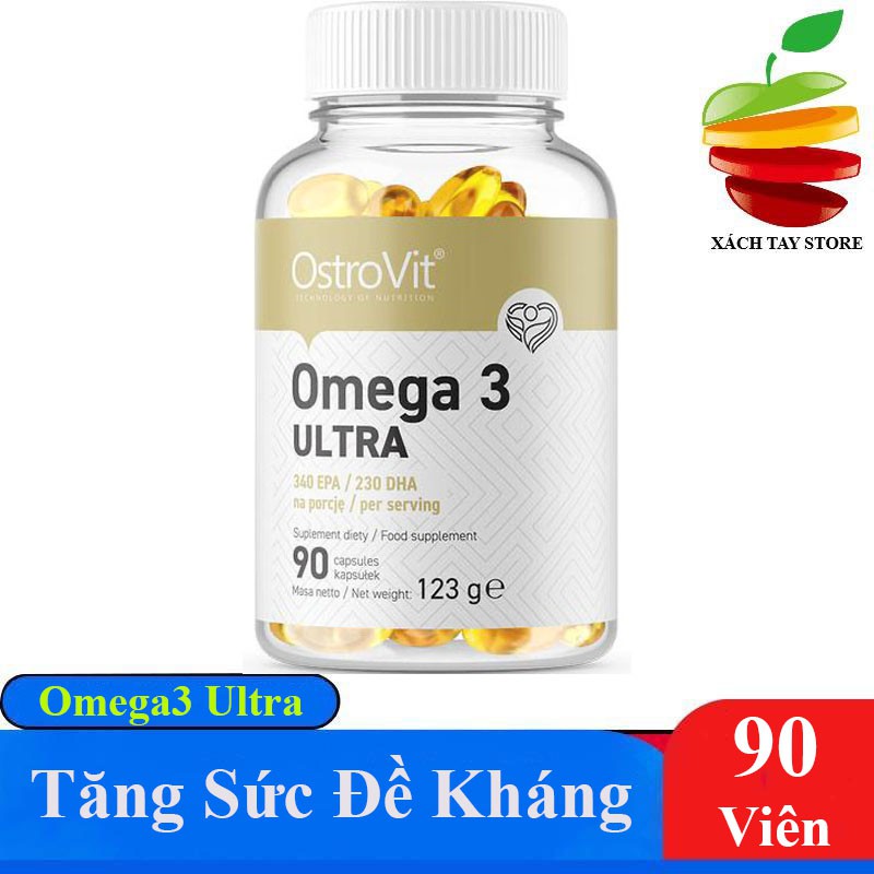 Viên dầu cá cô đặc ostrovit omega 3 ultra 90 viên