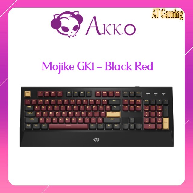 Bàn phím cơ Mojike GK1 Black Red (AKKO sw v2 / LED trắng)