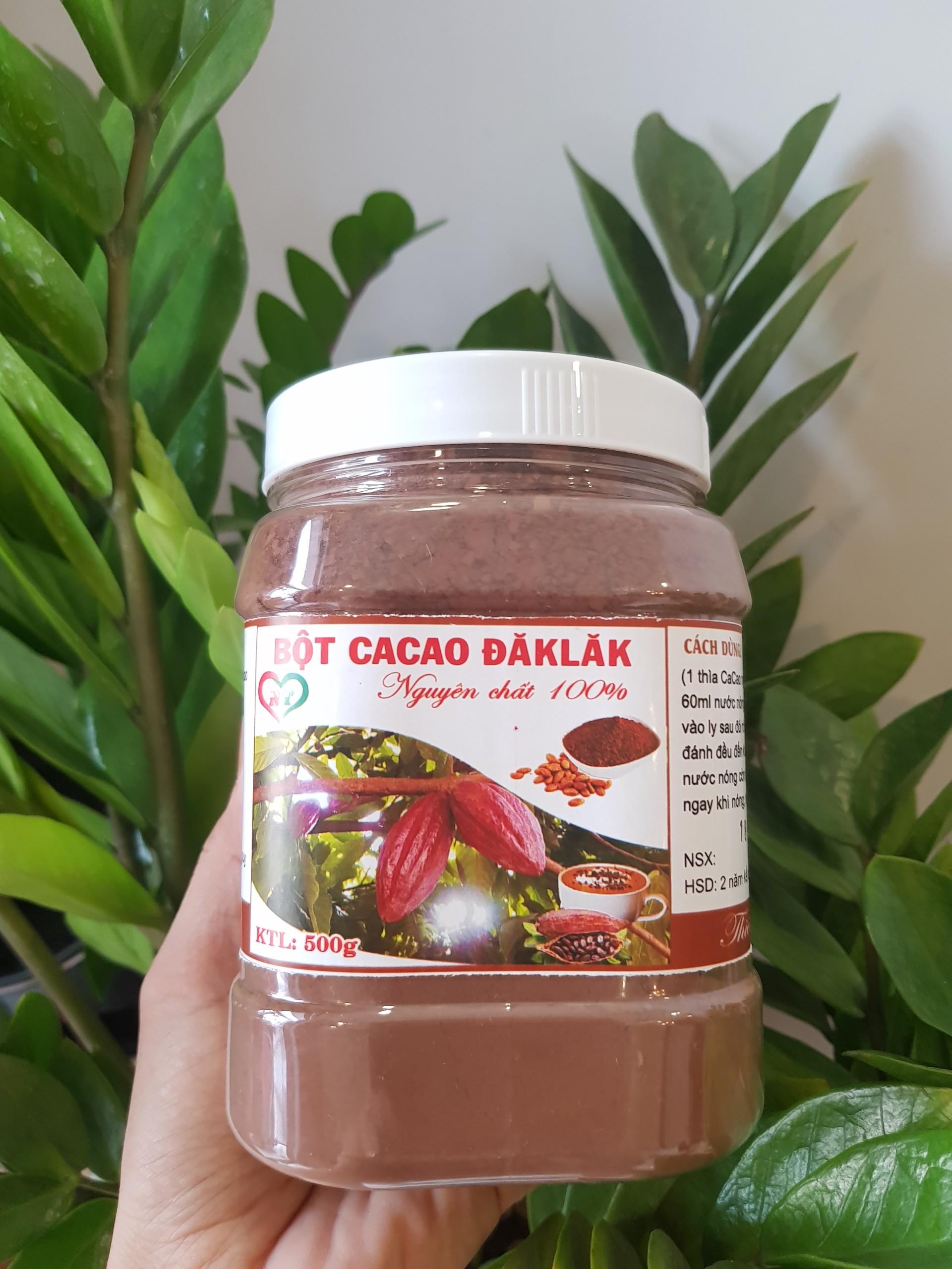 Bột ca cao đak lak nguyên chất trọng lượng 0.5kg