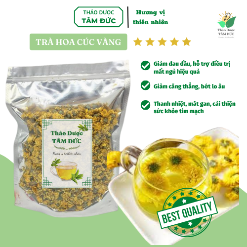 Trà hoa cúc vàng sấy khô 100gr hoàng cúc nguyên bông tự nhiên