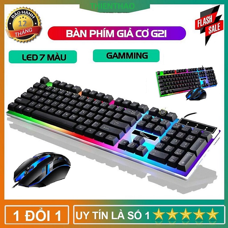 Bộ bàn phím chuột máy tính optical adb có dây . model : g21b led