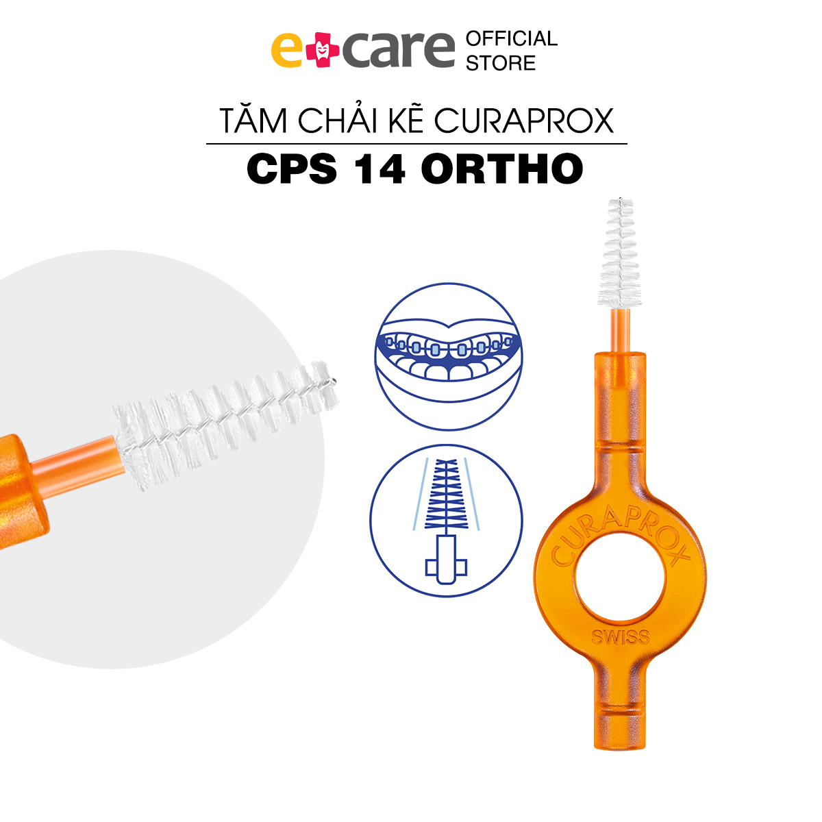 Bộ 5 tăm chải kẽ cho răng niềng Curaprox CPS 14 Ortho