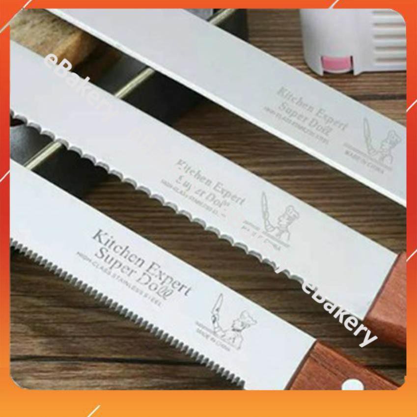 Dao cắt bánh răng cưa bằng thép không gỉ cao cấp siêu bền đẹp cỡ 38, 42cm - eBakery