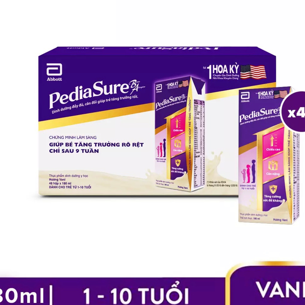 Sữa pediasure pha sẵn 180ml(thùng 12lốc)