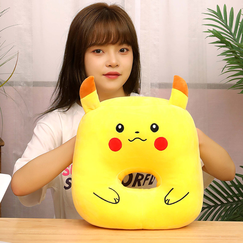 GẤU BÔNG GỐI NGỦ HÌNH BƠ, PIKACHU tựa lưng, tựa đầu