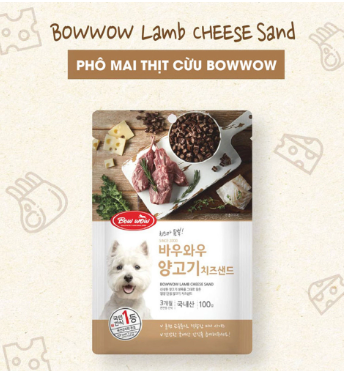 Bánh thưởng bow wow phô mai thịt cừu cho chó gói 100g
