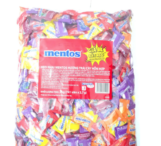 Kẹo Nhai Mentos Hương Trái Cây Hỗn Hợp Gói 2KG