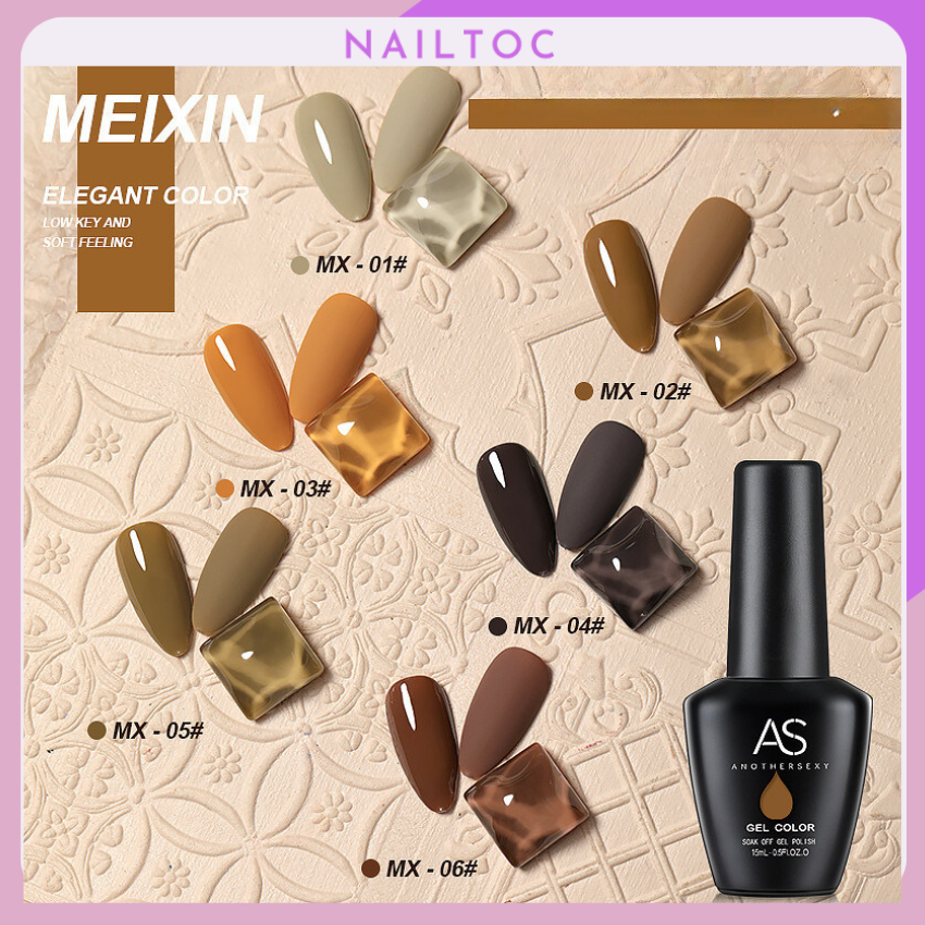 Sơn gel as màu trà mã mx chai 15ml