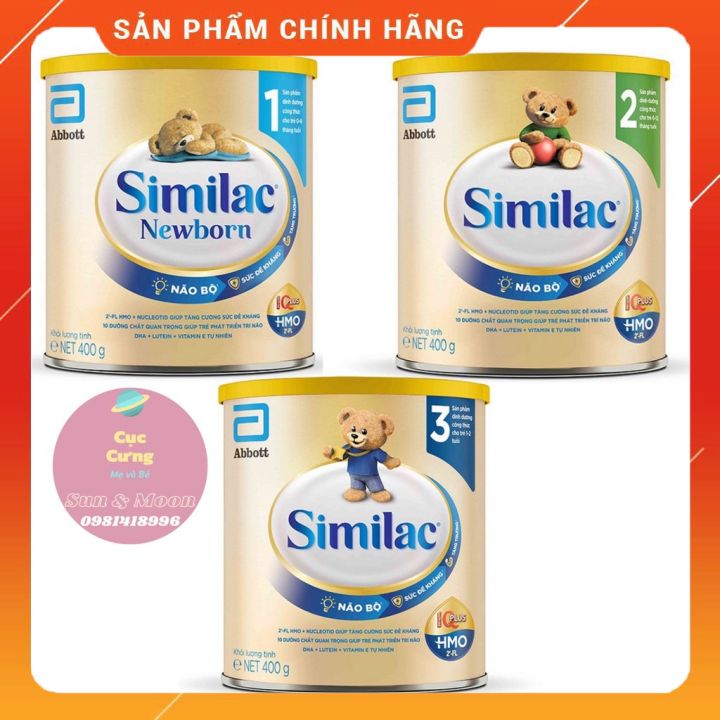 Sữa similac iq plus hmo 1,2,3 400g
