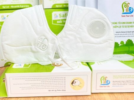 [HCM]HỘP 5 KHẨU TRANG CHỐNG BỤI MỊN N96 SAFELIFE VIETNAM - CÓ THỂ GIẶT