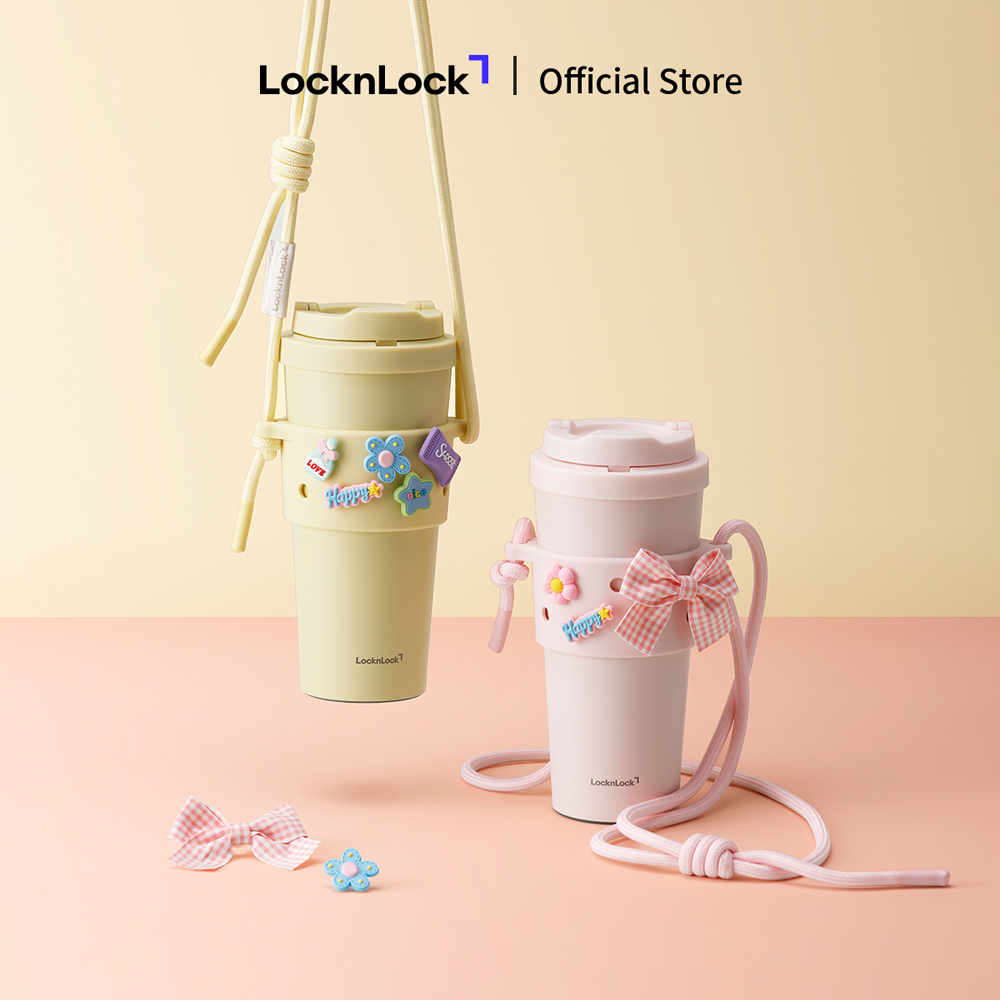 Combo Ly giữ nhiệt  Quai đeo silicone LocknLock HNT0000001 Energetic Tumbler x TLL076 Silicone Sleeve set, 2