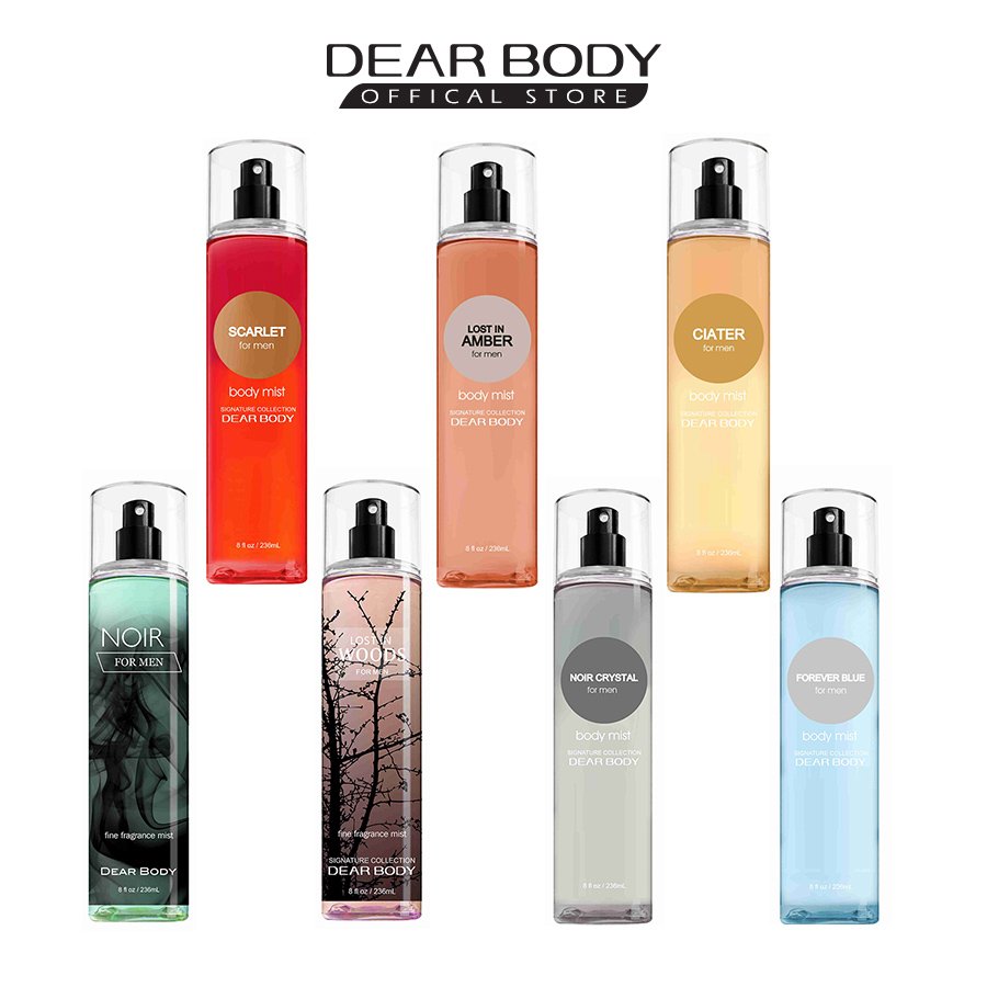 Xịt Thơm Toàn Thân Cho Nam DEAR BODY Fine Fragrance Body Mist For Men 236ml