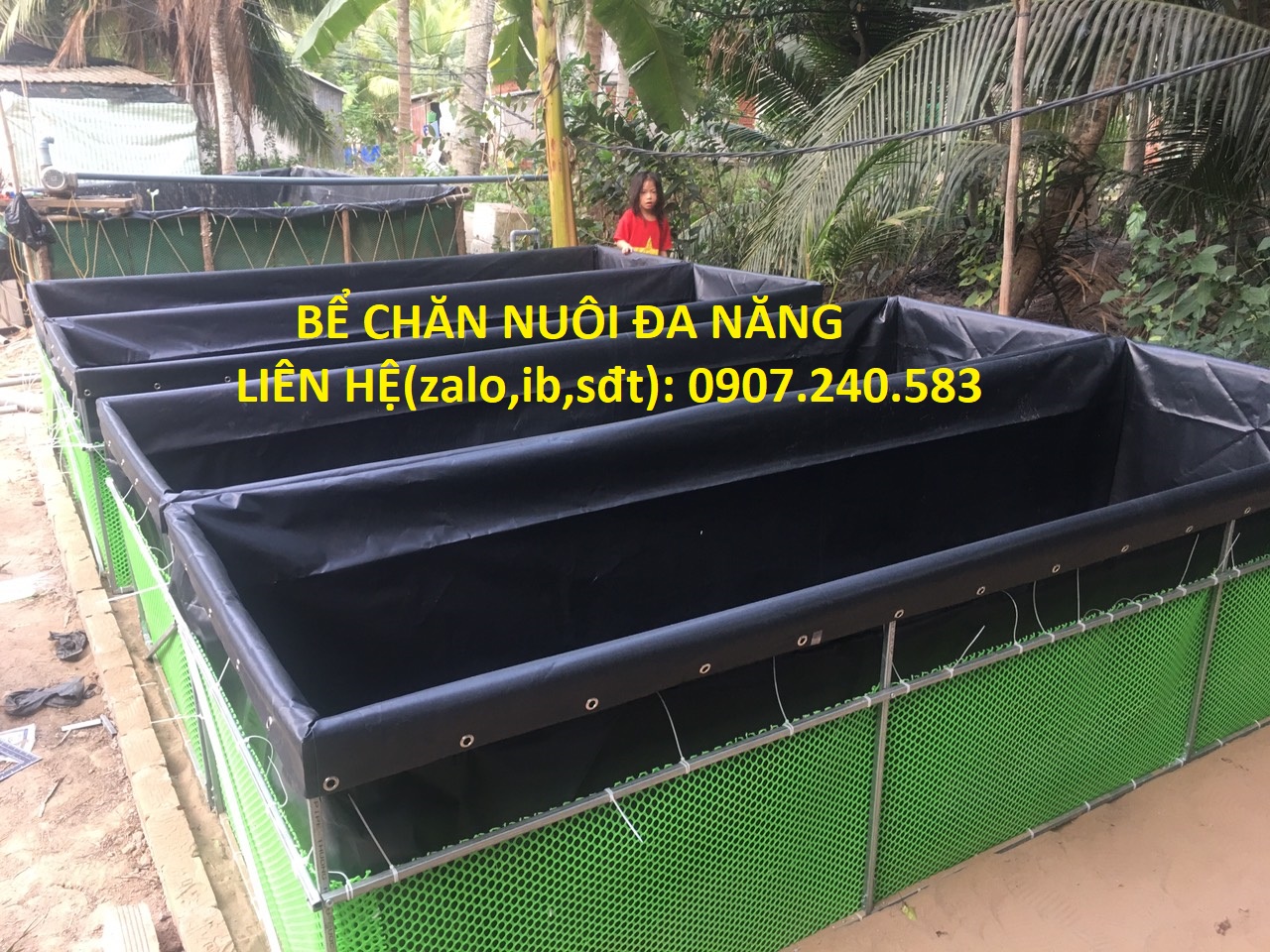 Bể bạt hdpe - kt: m, dày 0.75mm