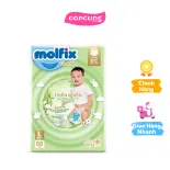 Bỉm tã quần Molfix thiên nhiên (L, 9-13kg, 68 miếng) + 8 miếng ( Giao Bao Bì Ngẫu Nhiên)
