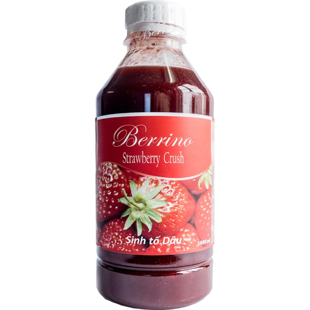 Sinh tố dâu tây Berrino chai lớn 1000ml