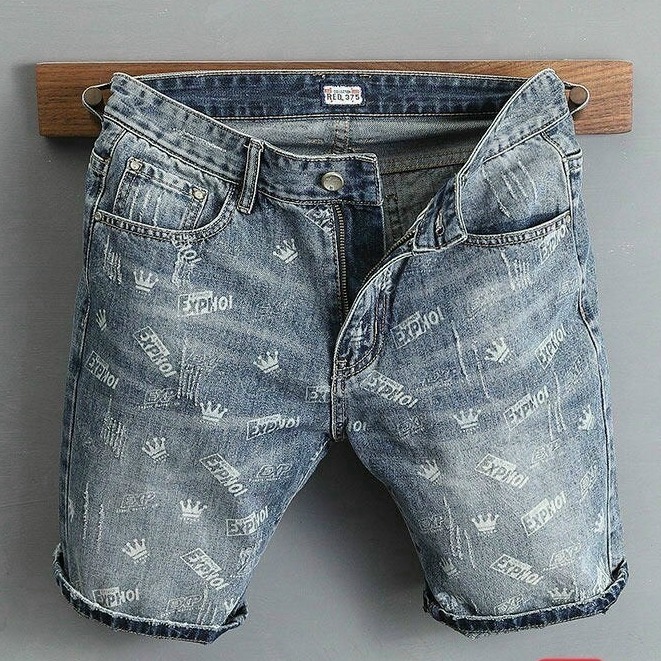 quần short jean nam rách in chữ cao cấp đẹp mẫu mới có size lớn(bigsize),quần short đùi nam form chuẩn trẻ trung giá rẻ cạnh tranh kaystore online