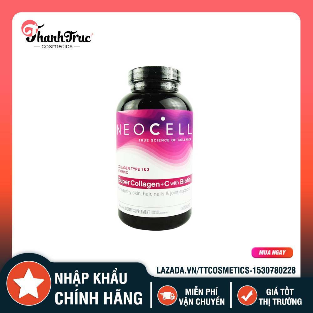 Viên uống collagen + c with biotin neocell mỹ 360 viên