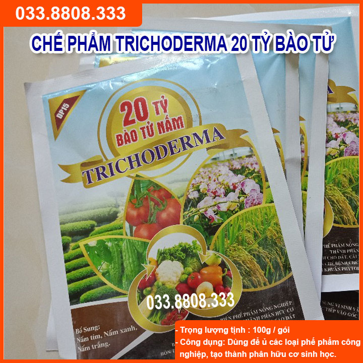 Chế phẩm hữu cơ vi sinh Trichoderma Bacilius gói 100g