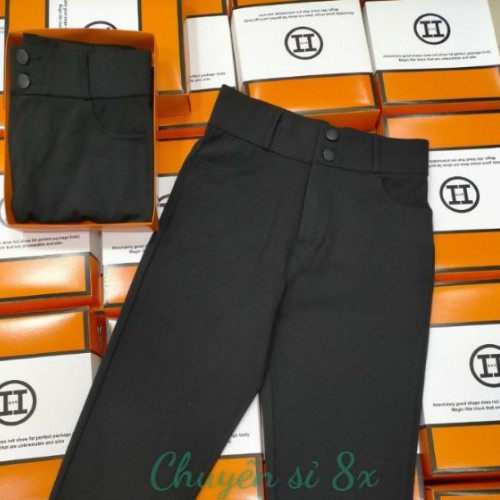 Quần legging lửng nâng mông legging ngố cạp cao siêu co giãn bigsize