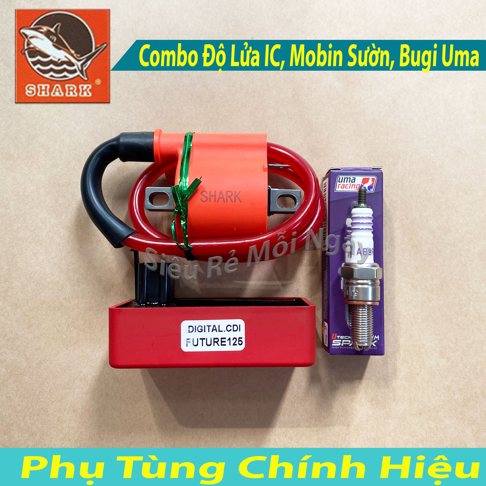 [HCM]Combo Độ dàn lửa IC Mobin Bugi Uma cho Wave Alpha 110 Blade 110 Future 125 SHARK Malaysia