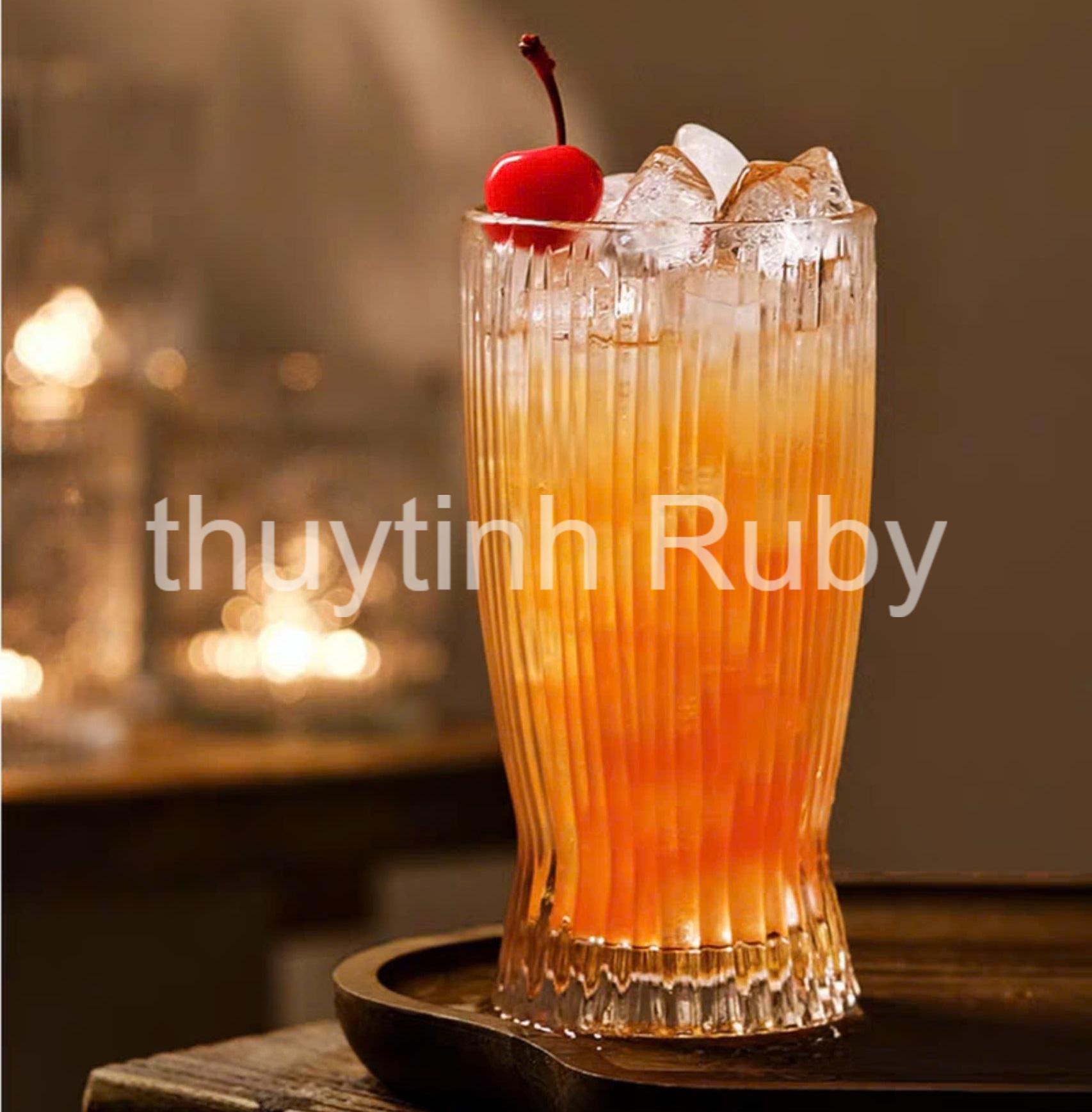 Bộ 6 Ly thủy tinh uống nước, ly cốc uống sinh tố cafe, ly uống bia highball tumbler