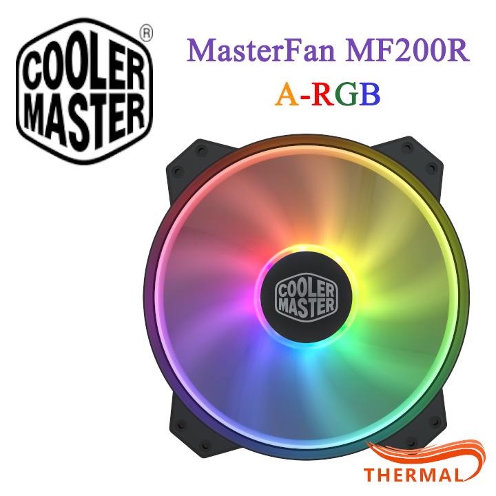 Fan case 20cm cooler master masterfan mf200r argb - quay êm, hiệu ứng addresable rgb