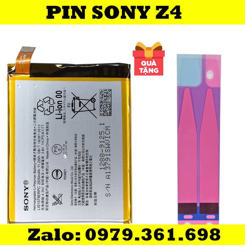 Pin Sony Z4 - XPERIA Z3 PLUS - SONY E6553 (LIS1579ERPC)  -  Hàng new ( bảo hành 3 tháng )