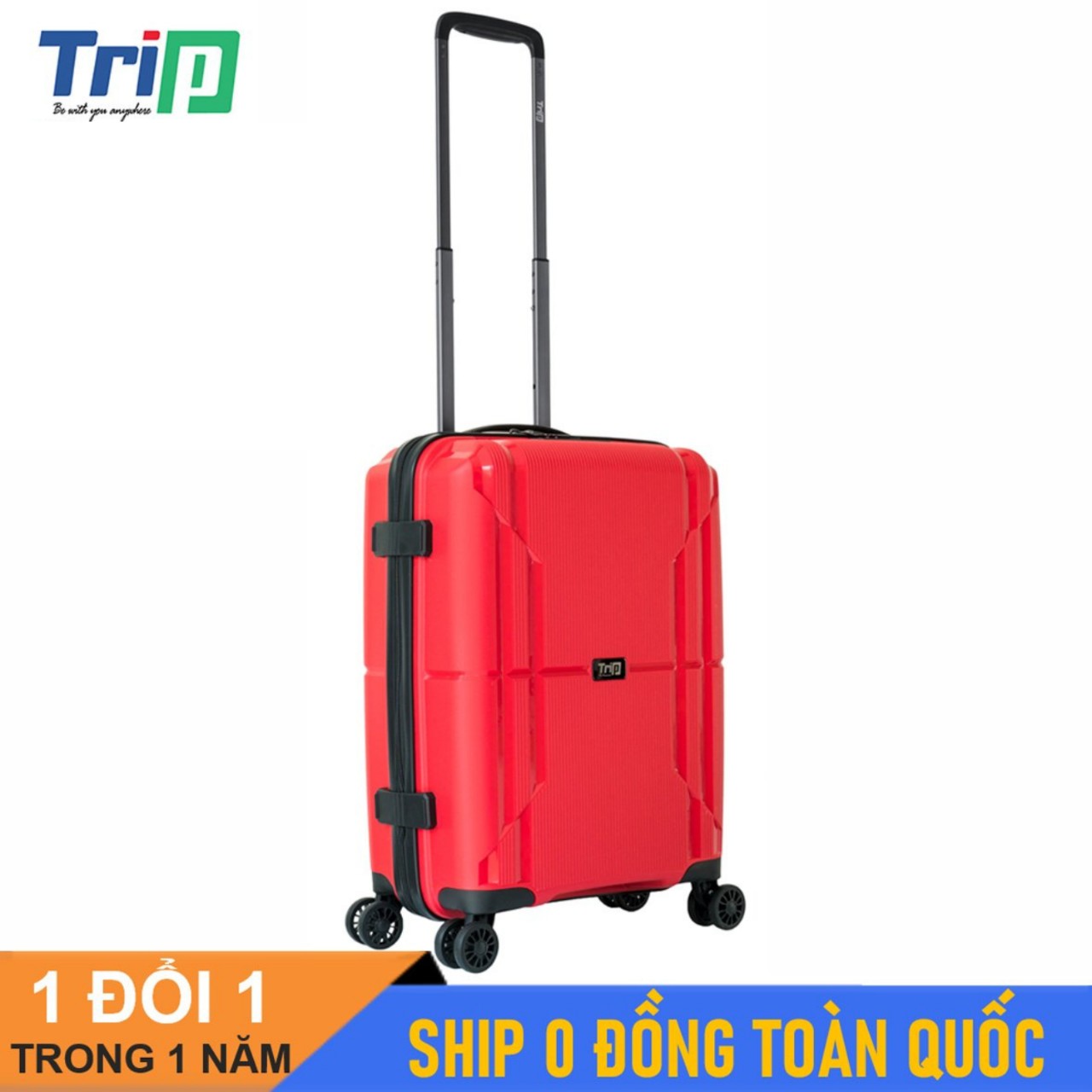 Vali nhựa dẻo chống bể TRIP PP915 Size 20 inch xách tay máy bay, hàng chính hãng, bảo hành 5 năm