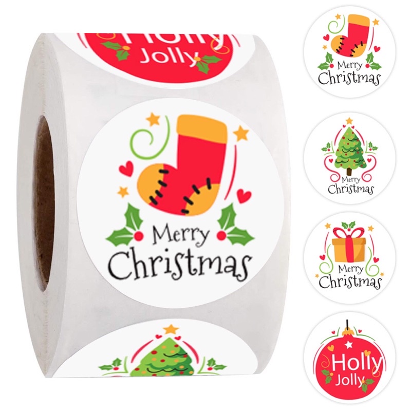Cuộn tem dán sticker trang trí Noel