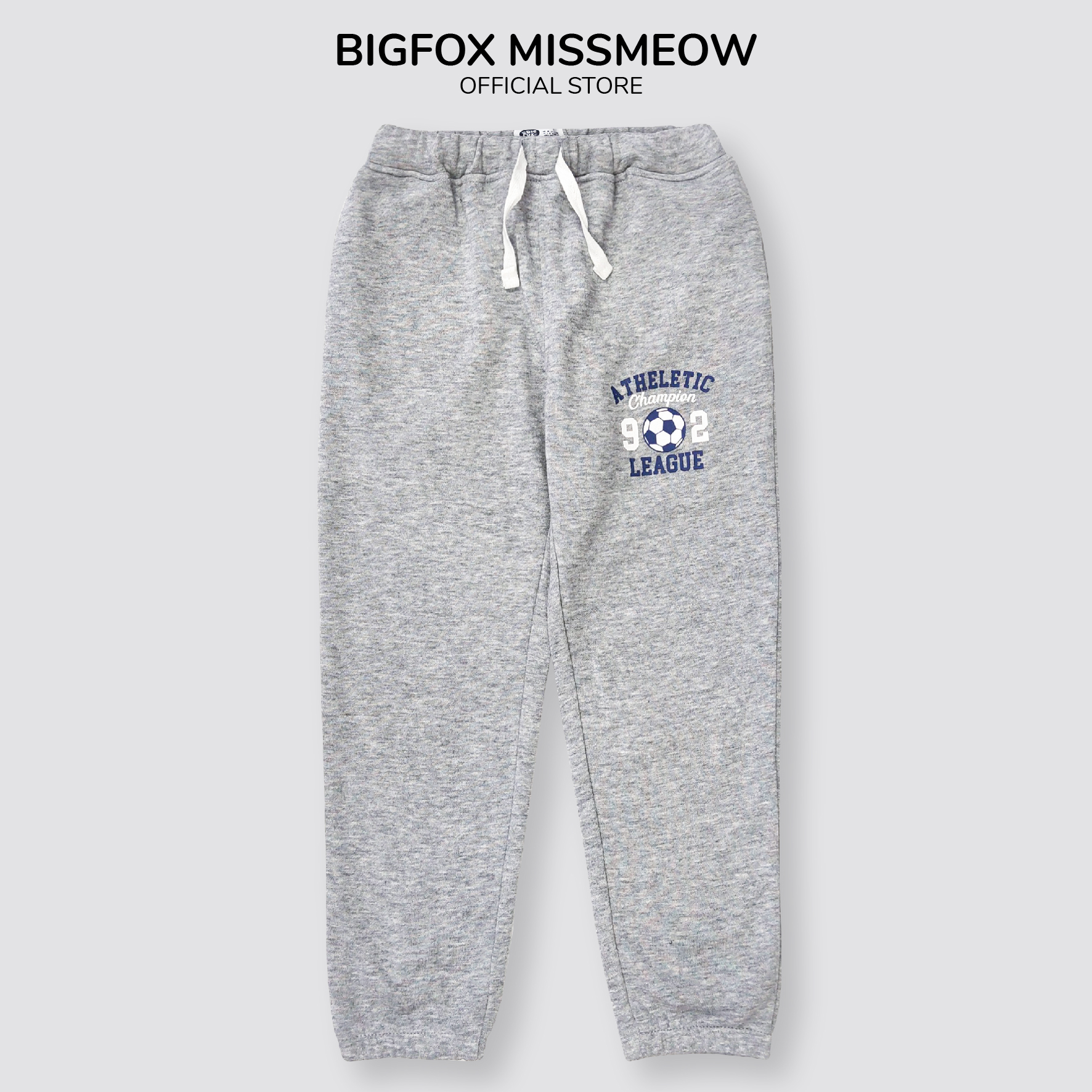   OUTLET Quần nỉ cho bé trai size đại BIGFOX - MISS MEOW quần dài phom dáng Hàn Quốc hình in bóng đá size trẻ em 3,4,5,6,7,8,9,10,11 tuổi 