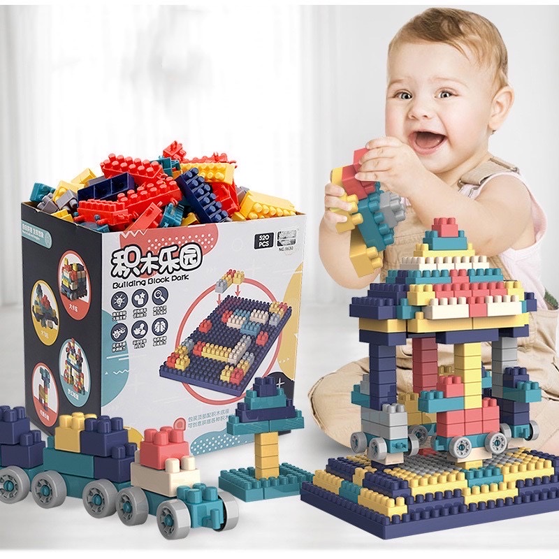 Bộ xếp hình Lego hộp giấy 520 chi tiết