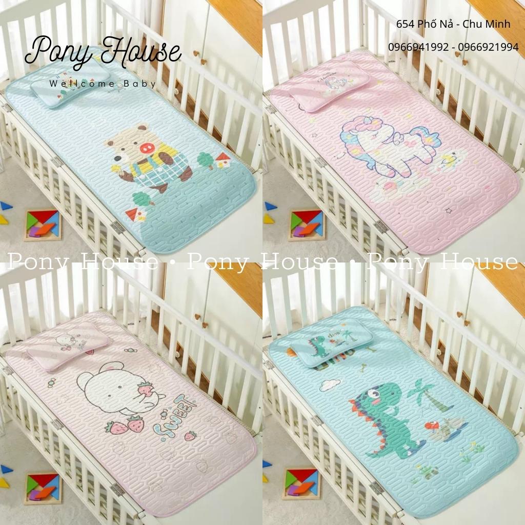 Chiếu Điều Hòa Cao Su Non Tặng Kèm Gối Cho Bé, Chiếu Cao Su Non 5D Thoáng Mát Cho Bé Từ Sơ Sinh
