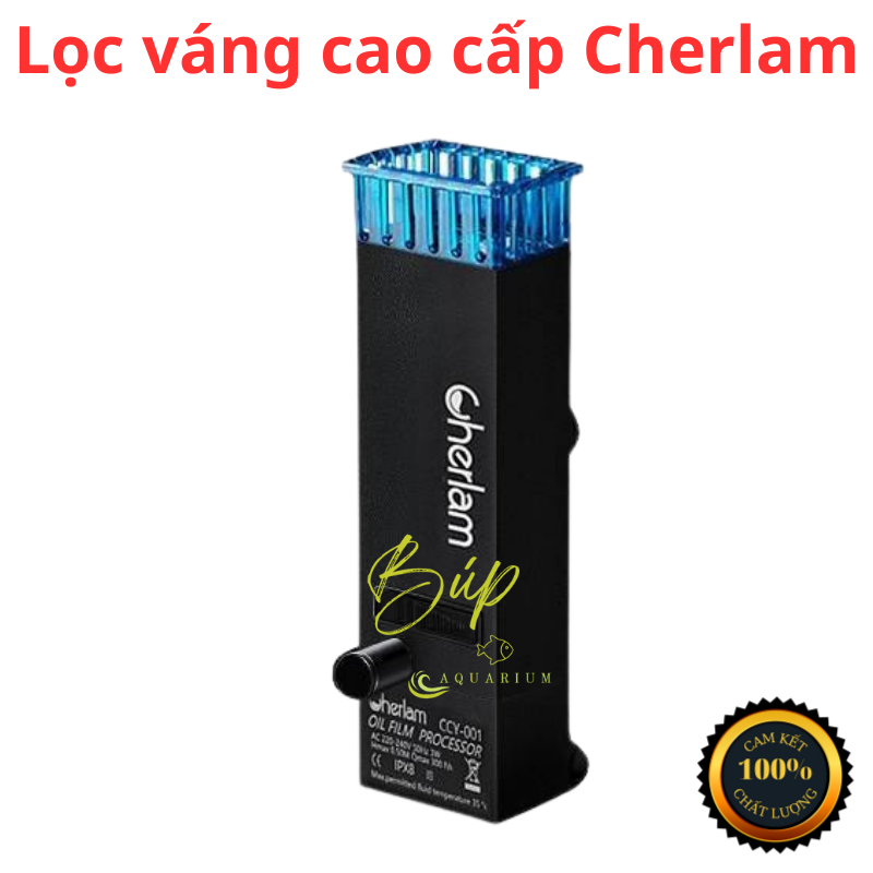 Lọc váng cao cấp Cherlam cho bể cá cảnh thủy sinh mini siêu êm, thiết kế nhỏ gọn, tinh tế