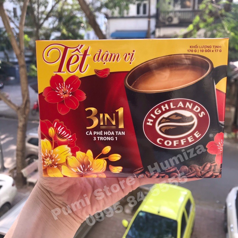 Cà phê Highlands coffee 3in1 hoà tan (10 gói x 17g)