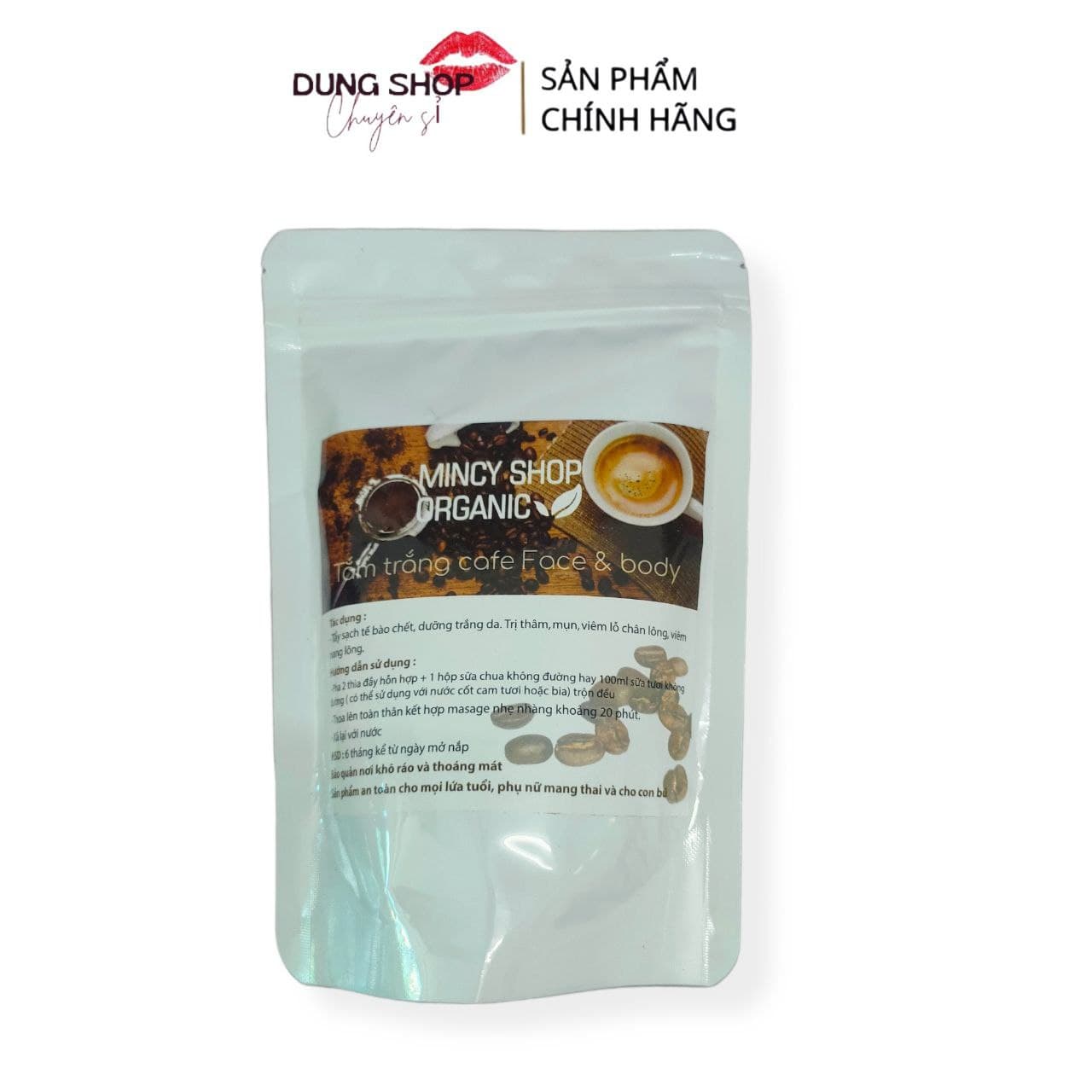 Ủ Trắng Cafe Mincy Shop Organic Dùng Cho Face&Body