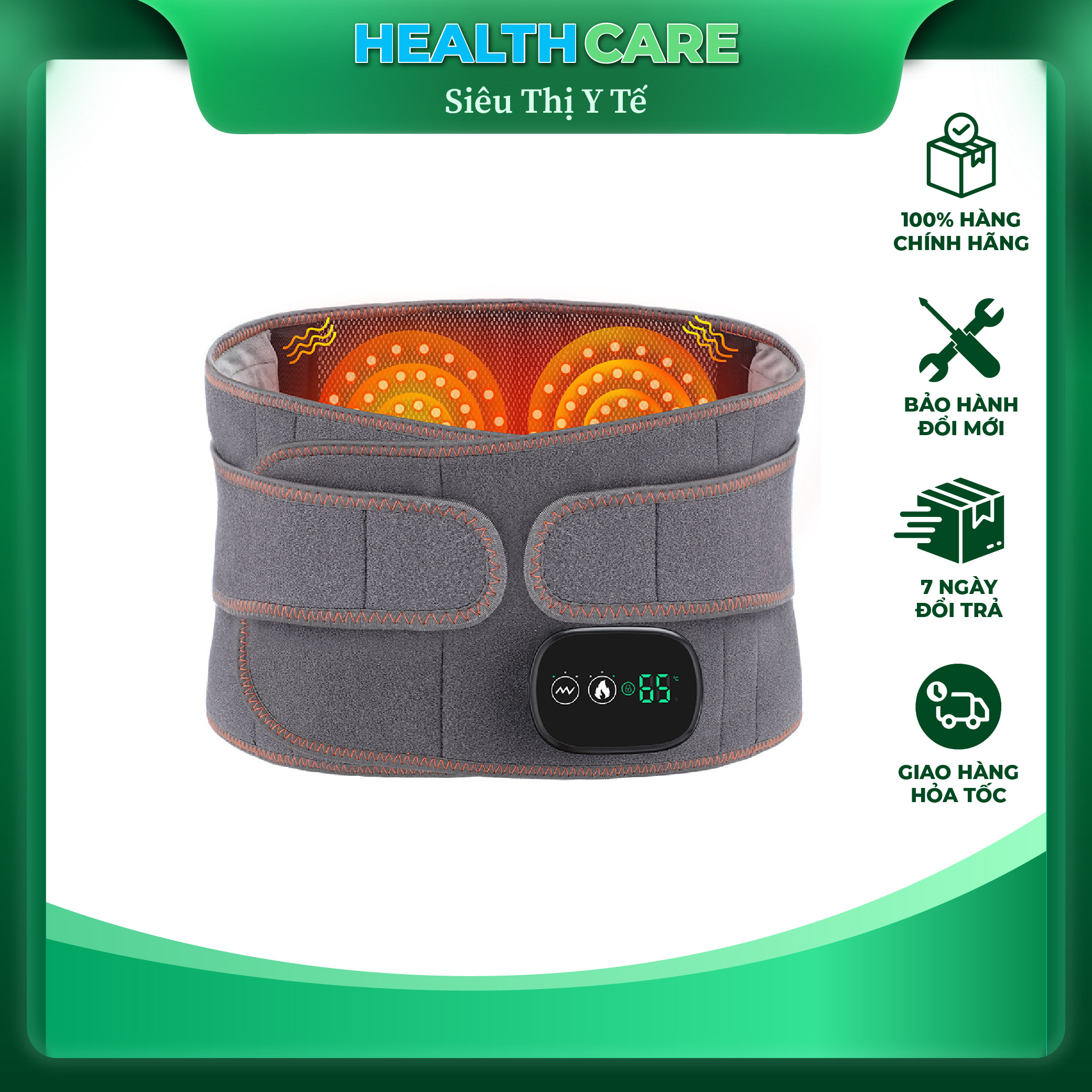 Đai hơi kéo dãn cột sống Z6. Hỗ trợ thoát vị đĩa đệm, đau lưng cấp, thoái hóa cột sống, nâng cấp miếng dính tiện dụng