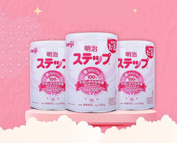 Sữa meiji lon 1-3 800gr - nội địa nhật - date xa