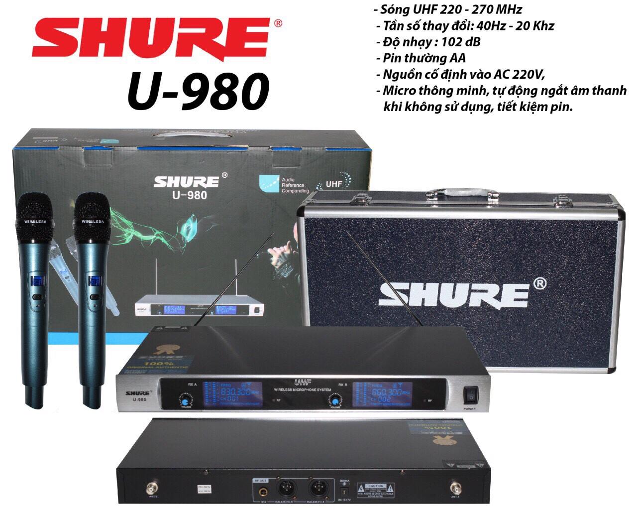 [HCM]Micro Không Dây Shure U-980