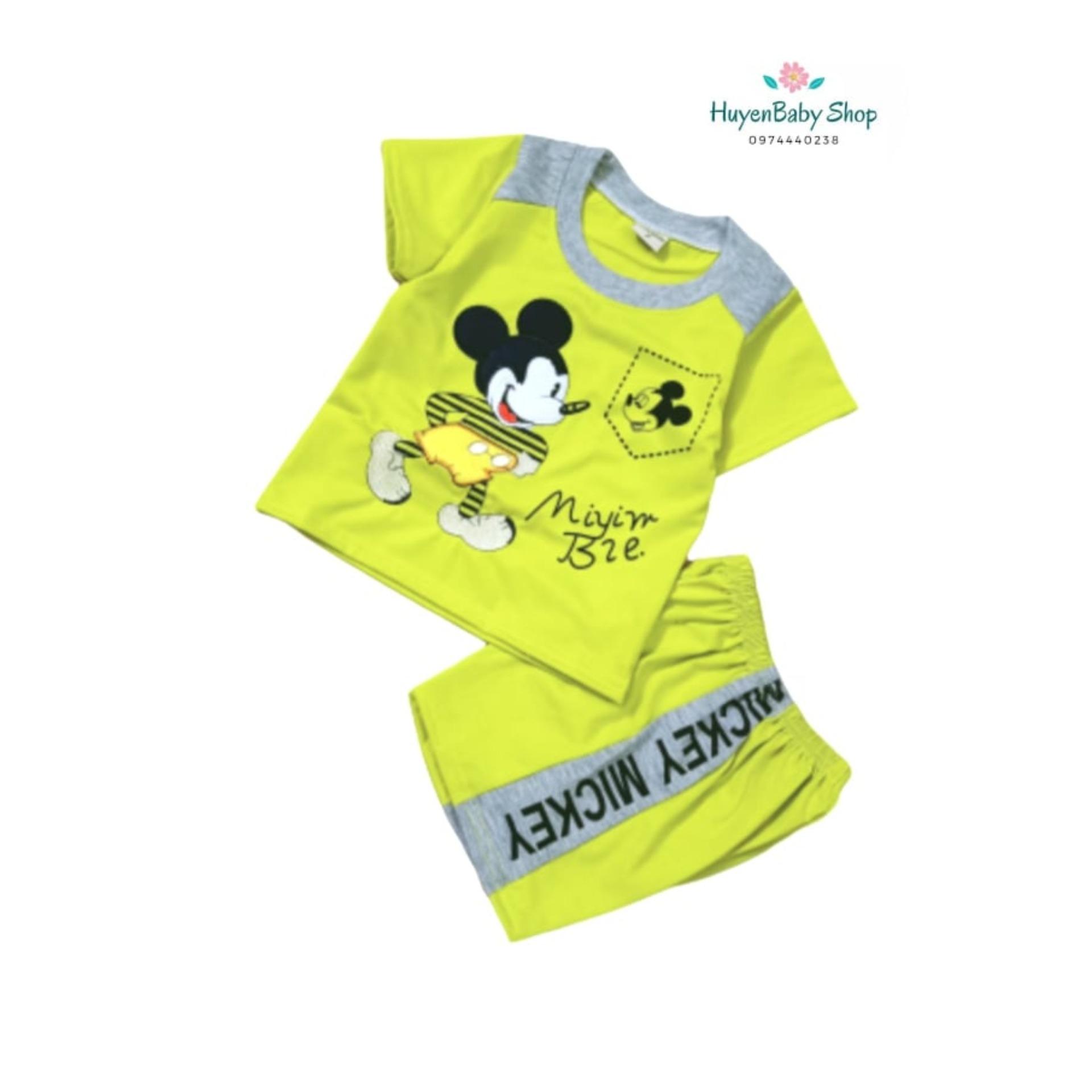 Bộ đồ trẻ em ,đồ bộ bé trai.quần áo cho bé trai, bộ quần áo bé trai thêu hình chuột mickey cho bé từ 5kg-17kg