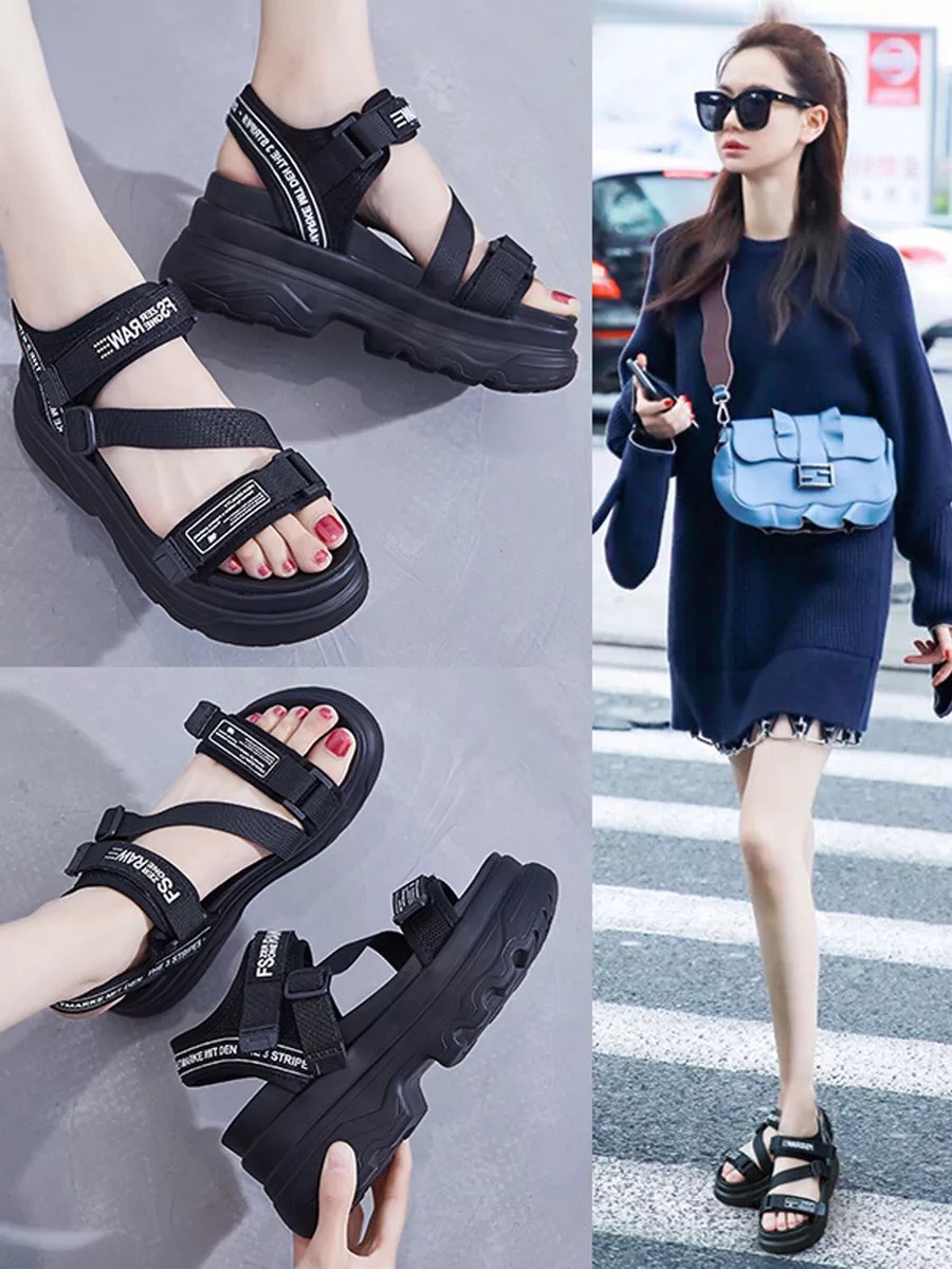 (Video 2 màu) Sandal nữ,sandal học sinh độn đế 5p fashion kiểu dáng mới siêu đẹp