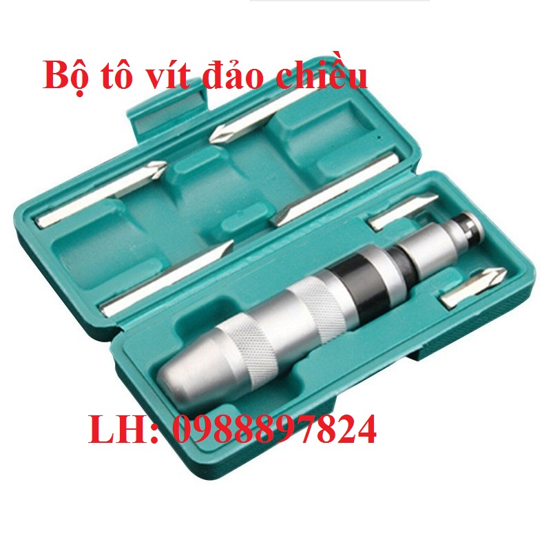 Bộ tô vít đóng đảo chiều - tua vít đóng đảo chiều - impact driver - 7 chi tiết