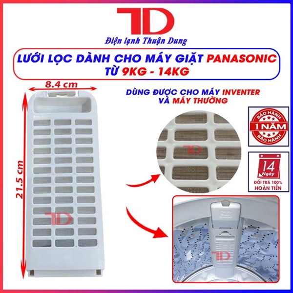 Lưới lọc rác dành cho máy giặt Panasonic Inverter từ 9kg đến 14kg túi lược cặn bẩn quần áo khi giặt Điện lạnh Thuận Dung